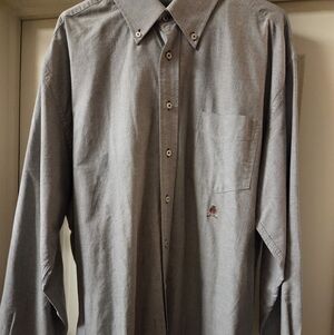 Men's Gray Button-Down Shirt